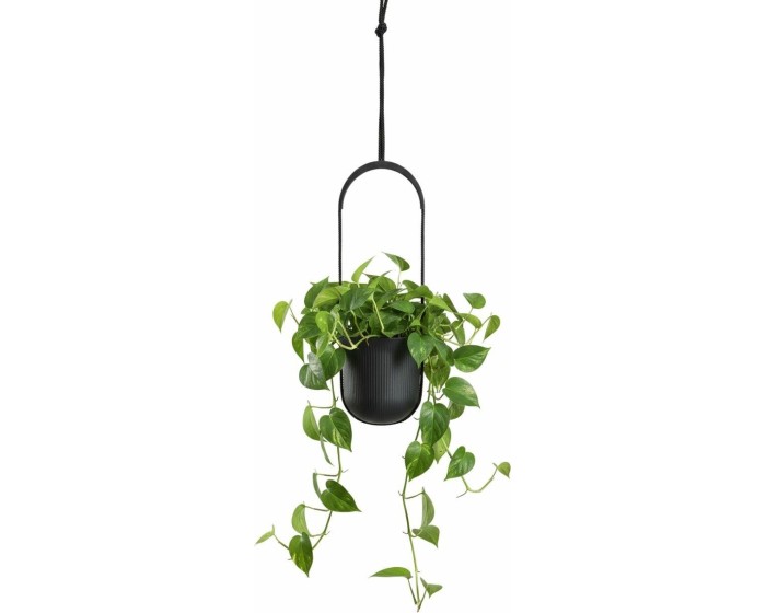 Závěsný květináč AERA HANG 17,9 cm antracitový