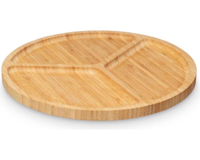 Servírovací talíř se 3 přihrádkami Kinvara 30 cm hnědý