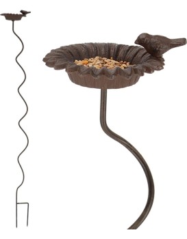 Krmítko pro ptáky SPIRAL 128 cm hnědé