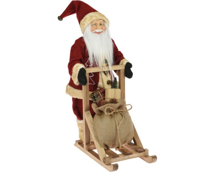 Vánoční figurka Santa Clause Mikolaj 45 cm červená 