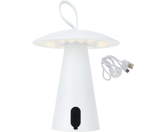 Stolní USB LED lampa BOLETE 17 cm bílá