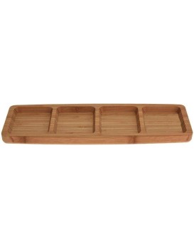 Bambusový servírovací talíř BEMBO 33 cm hnědý