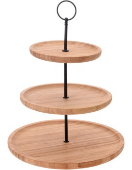 Bambusový servírovací stojan LUUDE 34 cm natural