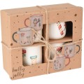 Sada 4 ks porcelánových hrnků CHRISTMAS LAUGHT 4x200 ml vícebarevný