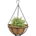 Závěsný květináč Loft 25 cm černý/hnědý