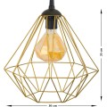 Stropní svítidlo Diamond 25 cm zlaté