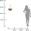 Závěsný květináč Loft 30 cm černý/hnědý