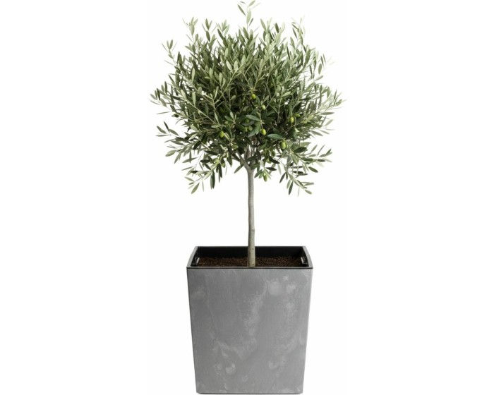 Květináč FLORE Beton 41x39,5x39,5 cm šedý