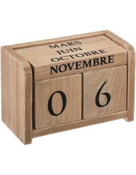 Dřevěný kalendář TIMBER hnědý 