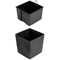 Květináč FLORE Beton 41x39,5x39,5 cm černý