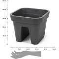 Balkónový truhlík Lys 29 cm antracitový