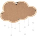 Dětské zrcadlo CLOUD hnědé 
