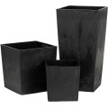 Květináč FLORE Beton 41x39,5x39,5 cm černý