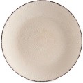 Mělký kameninový talíř MANDALA 27 cm béžový
