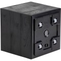 Květináč na kolečkách BETONIQUE 30x30 cm černé dřevo