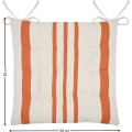 Podsedák Manduel 38x38 cm bílý/oranžový