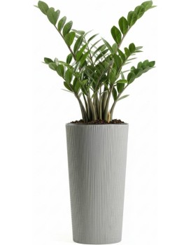 Květináč URBANIKA ECO Wood 36,4x19,6 cm šedý