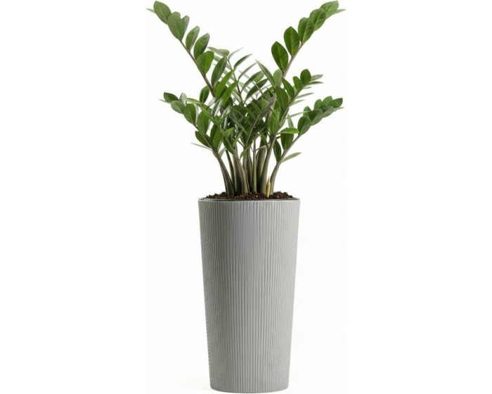 Květináč URBANIKA ECO Wood 36,4x19,6 cm šedý