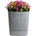 Sada 3 ks květináčů Cubi 16x16/19x19/25x25 cm šedý beton