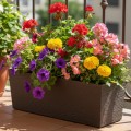 Plastový květináč Bouquet Riflo 56x19 cm mokka