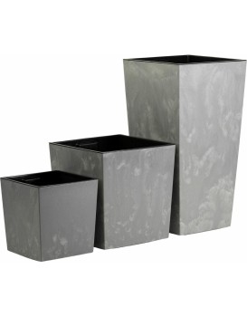 Sada 3 ks květináčů Walter šedý beton