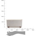 Truhlík s nožičkami Salvia 28,5x17 cm textil krémový