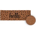 Rohožka HELLO 75x25 cm hnědá