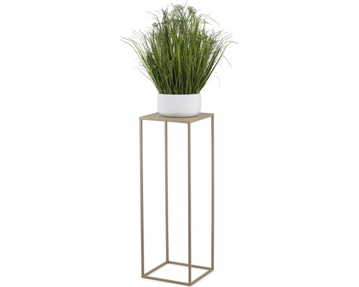 Kovový stojan na květiny BOOLO 70 cm béžový