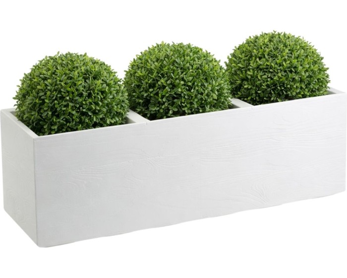Květináč na kolečkách BETONIQUE 90x30 cm krémové dřevo