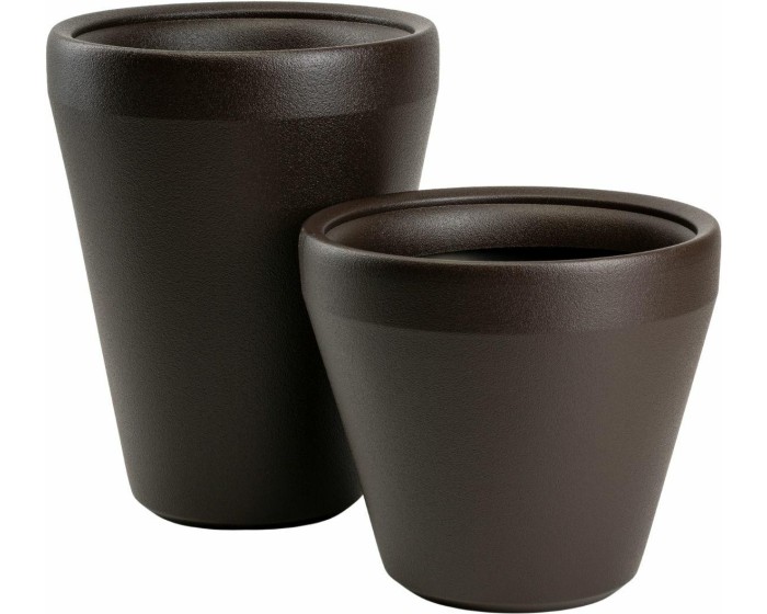 Sada 2 ks květináčů Purea 51,2x39,5/34,9x39,5 cm mokka hnědá