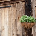 Závěsný květináč Loft 30 cm černý/hnědý