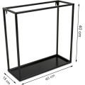 Závěsná police KVADRO 40 cm černá