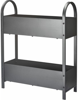 Dvoupatrový kovový květináč Urban 75 cm šedý