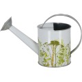 Zahradní kovová konev HERB bílá/zelená