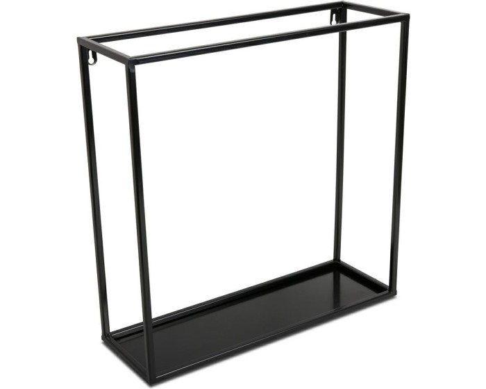 Závěsná police KVADRO 45 cm černá