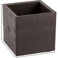 Květináč na kolečkách BETONIQUE 30x30 cm espresso hnědý