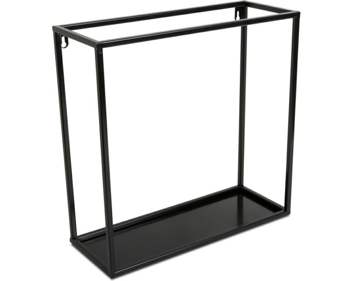 Závěsná police KVADRO 40 cm černá