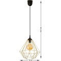 Stropní svítidlo Diamond 25 cm zlaté