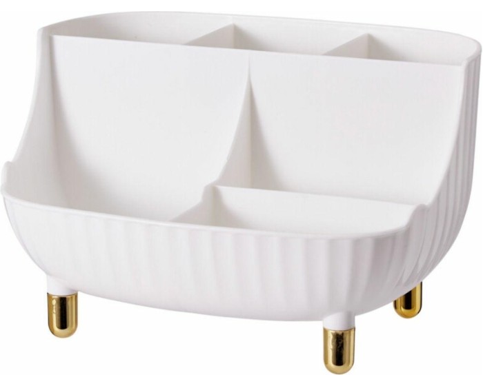 Organizér na kosmetiku Luxe bílý/zlatý
