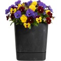 Sada 3 ks květináčů Cubi 16x16/19x19/25x25 cm černý beton