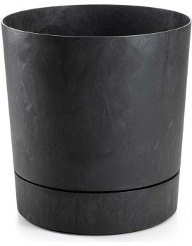 Květináč s podmiskou AZALEA 35 cm černý beton