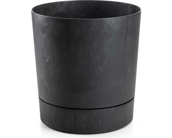 Květináč s podmiskou AZALEA 35 cm černý beton