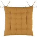 Oboustranný podsedák na židli Duo 40x40 cm hořčicově žlutý/béžový