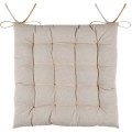 Oboustranný podsedák na židli Duo 40x40 cm hořčicově žlutý/béžový