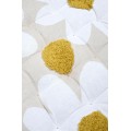 Oboustranný podsedák na židli Camille 38x38 cm žlutý/bílý