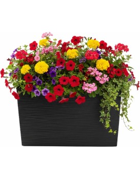 Plastový květináč Bloom Riflo 36,2x56,1 cm černý