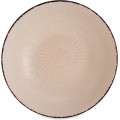 Hluboký kameninový talíř MANDALA 20 cm béžový