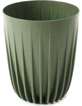Květináč STRIPPED Eco Wood 39x46,3 cm zelený