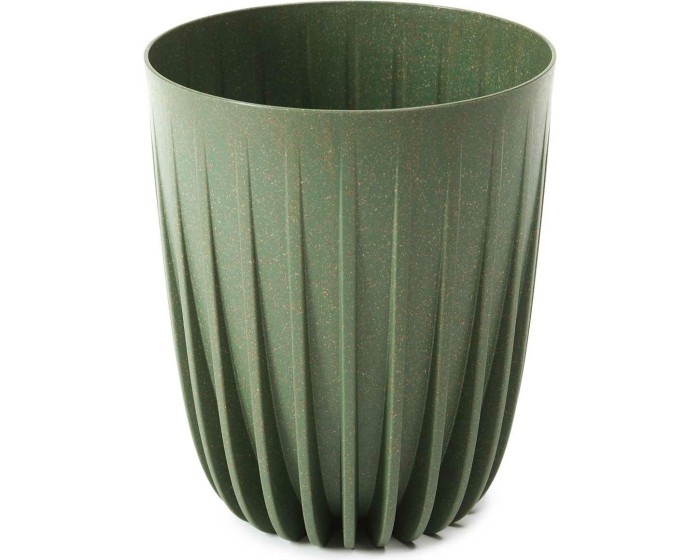 Květináč STRIPPED Eco Wood 39x46,3 cm zelený
