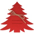 Sada 4 ks vánočních obalů na příbor Red Tree červená